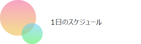 1日のスケジュール